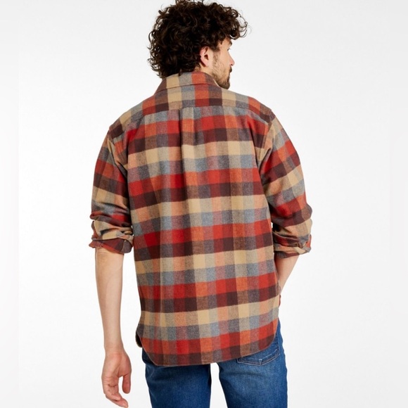 LL Bean Men's Chamois Shirt, Traditional Fit, Plaid Flannel Size Small - Picture 2 of 9